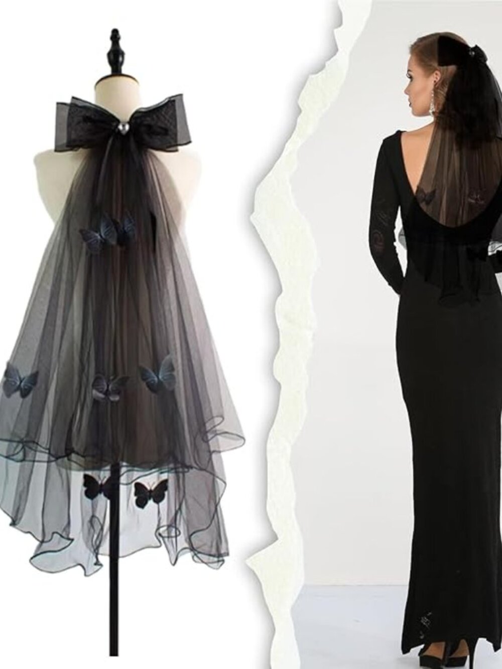 Black Bridal Veil